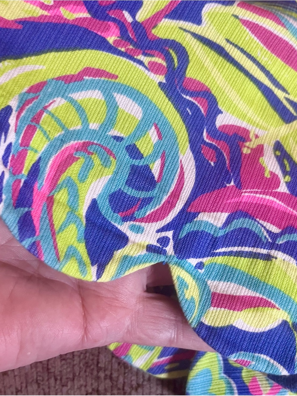 Lilly Pulitzer Tropical Print Scalloped Hem Shorts Size 8 - Picture 6 of 9